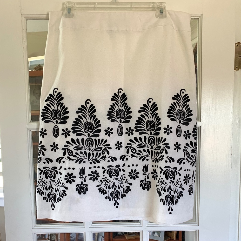 Ann Taylor Loft Linen Skirt Size 14
